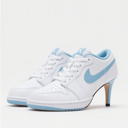 Air Jordan 1 Low Heels White/Light Blue