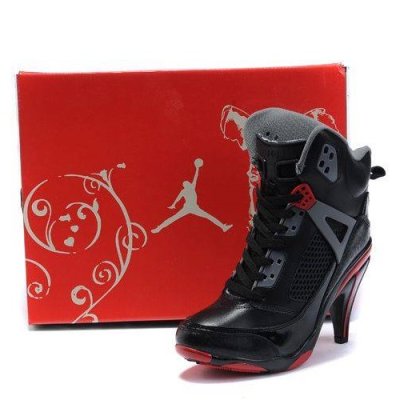 Air Jordan 5 Black Red High Heels Product Detail 6