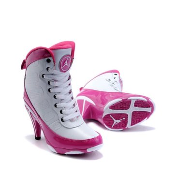 Air Jordan 9 Pink Sneaker High Heels for Women