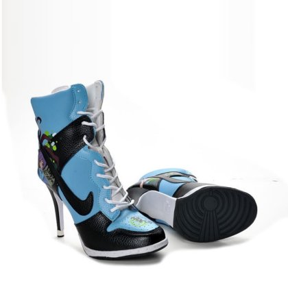 Cute Blue High Heel Shoes
