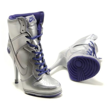 Nike-Inspired Silver High Heels Product Detail 2