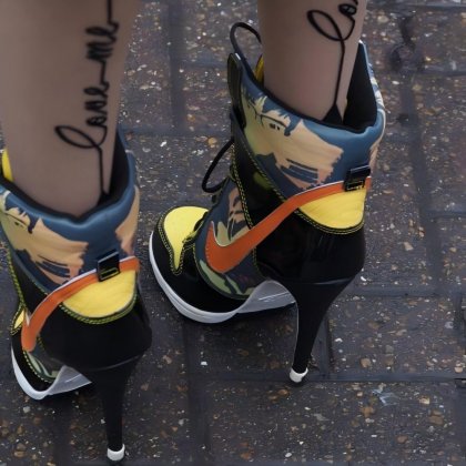 Nike dunk Heels Shoes Black/Yellow Product Detail 4