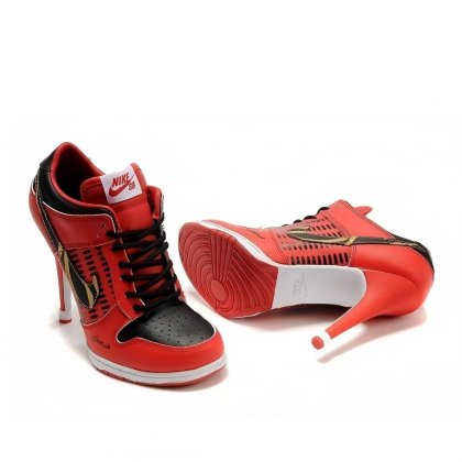 Nike Women's Red Sneaker Heels Product Detail 2