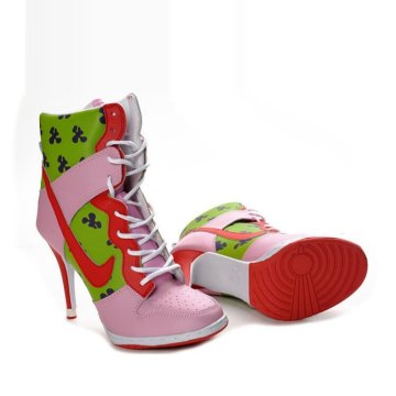 Pink Red Green High Heels