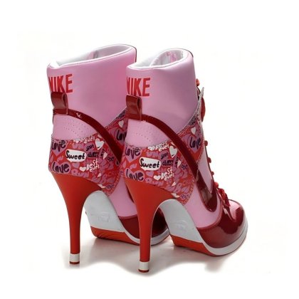 Pink Red Nike Dunk High Heels Product Detail 1
