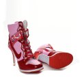 Pink Red Nike Dunk High Heels