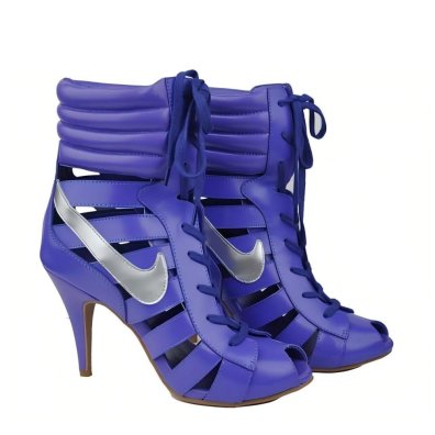 Purple Nike High Heel Sandals