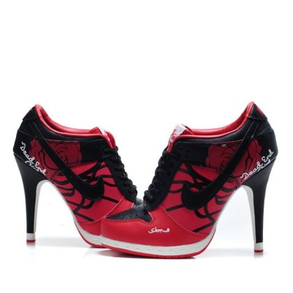 Red Nike Dunks: Rare High - Heel Fusion for Women Product Detail 1