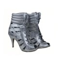 Silver Nike High Heel Sandals
