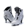 White Jordan 5 High Heels for Women