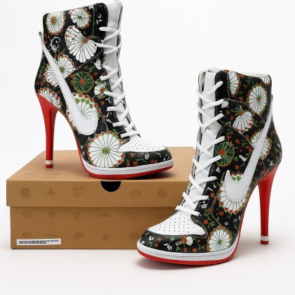 (image for) Stylish Women's High-Top Sneaker Heels Product Detail 1