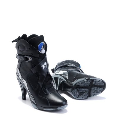 Women\'s Jordan 8 High Heels Black