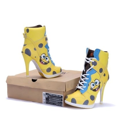 Yellow Nike Dunk Heels: Spongebob Product Detail 1
