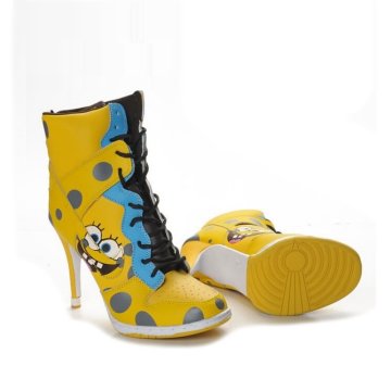 Yellow Nike Dunk Heels: Spongebob