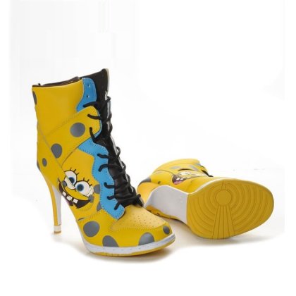 Yellow Nike Dunk Heels: Spongebob